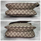 Gucci GG Shoulder Bag Brown Beige Leather Logo — view 8