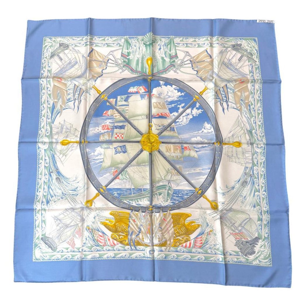 Hermes Carre 90 Vive le Vent Wind Blowing Scarf — view 2