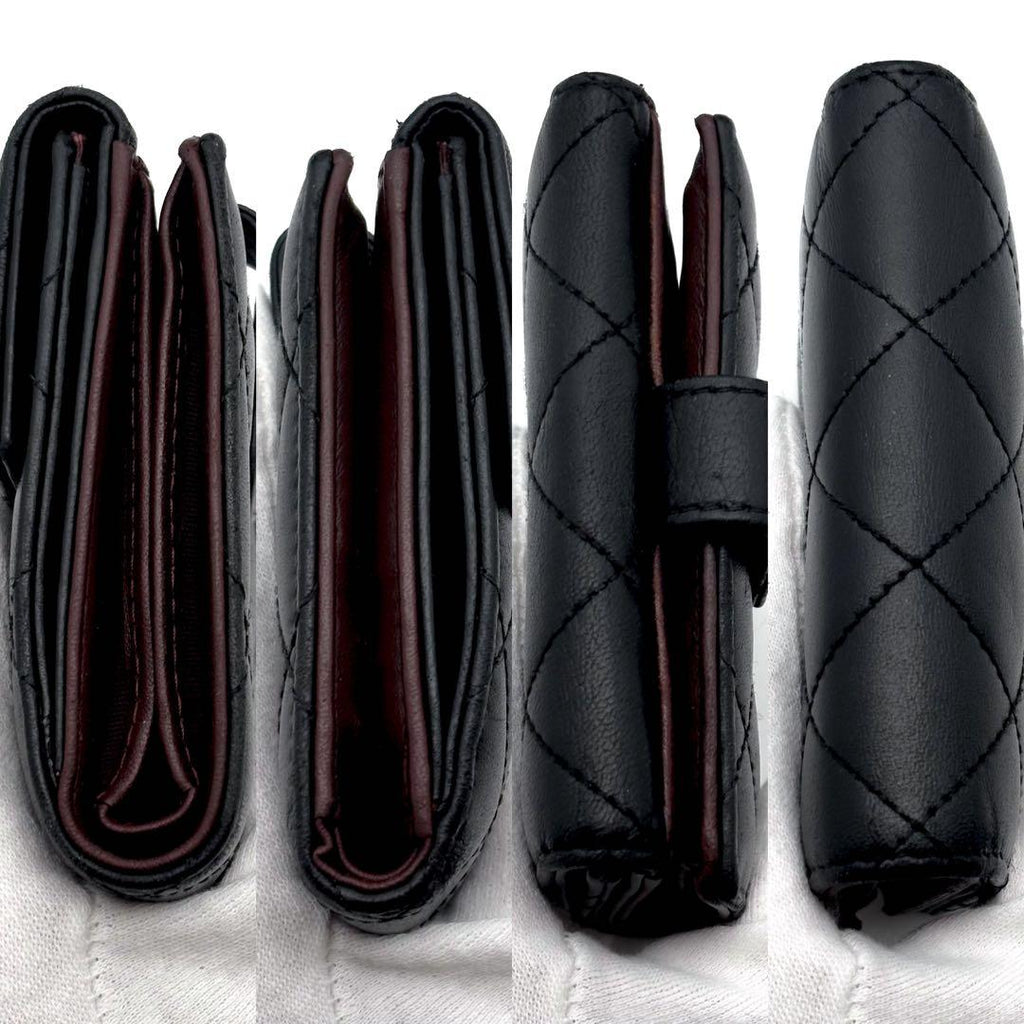Chanel Wallet Quilted Lambskin Snap Closure Bifold — view 9