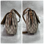 Gucci GG Shoulder Bag Brown Beige Leather Logo — view 6