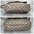 Gucci GG Shoulder Bag Brown Beige Leather Logo — view 7