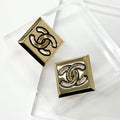 Chanel Earrings CC Logo Gold
