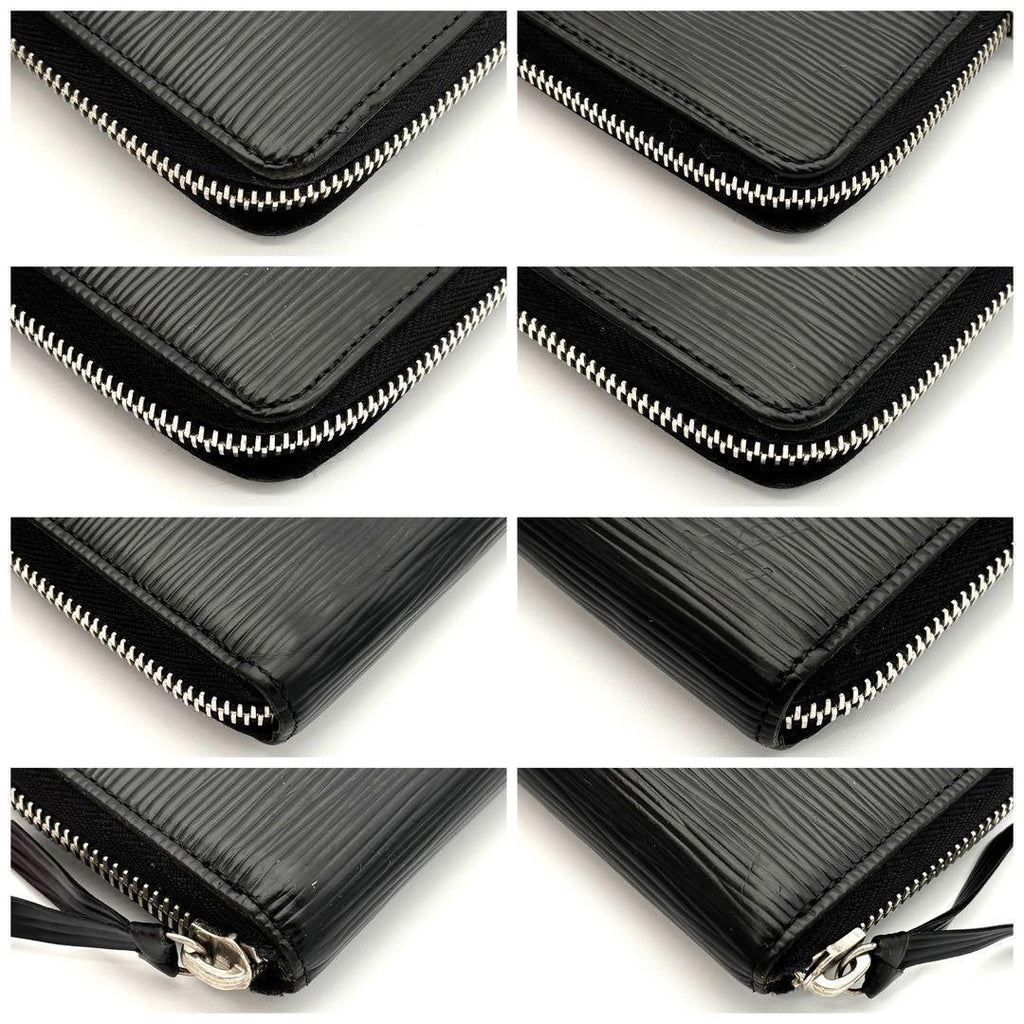 Louis Vuitton Wallet Epi Portefeuille Clemence Noir Black — view 8