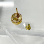 Chanel Earrings CC Logo Circle Gold — view 4