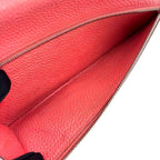 Hermes Dogon Long Pink Togo Silver Wallet Bifold Leather — view 4