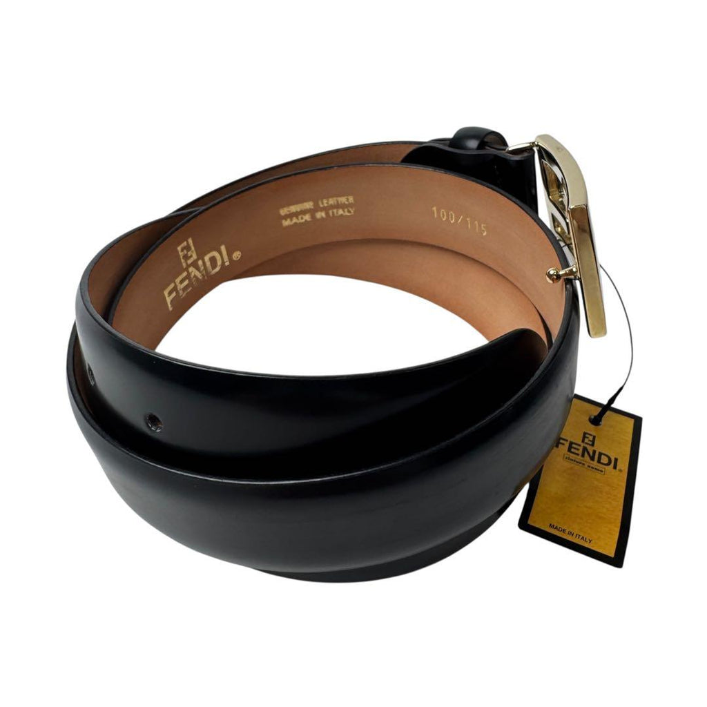 Fendi FF Logo Buckle Leather Belt 100/115 — view 5