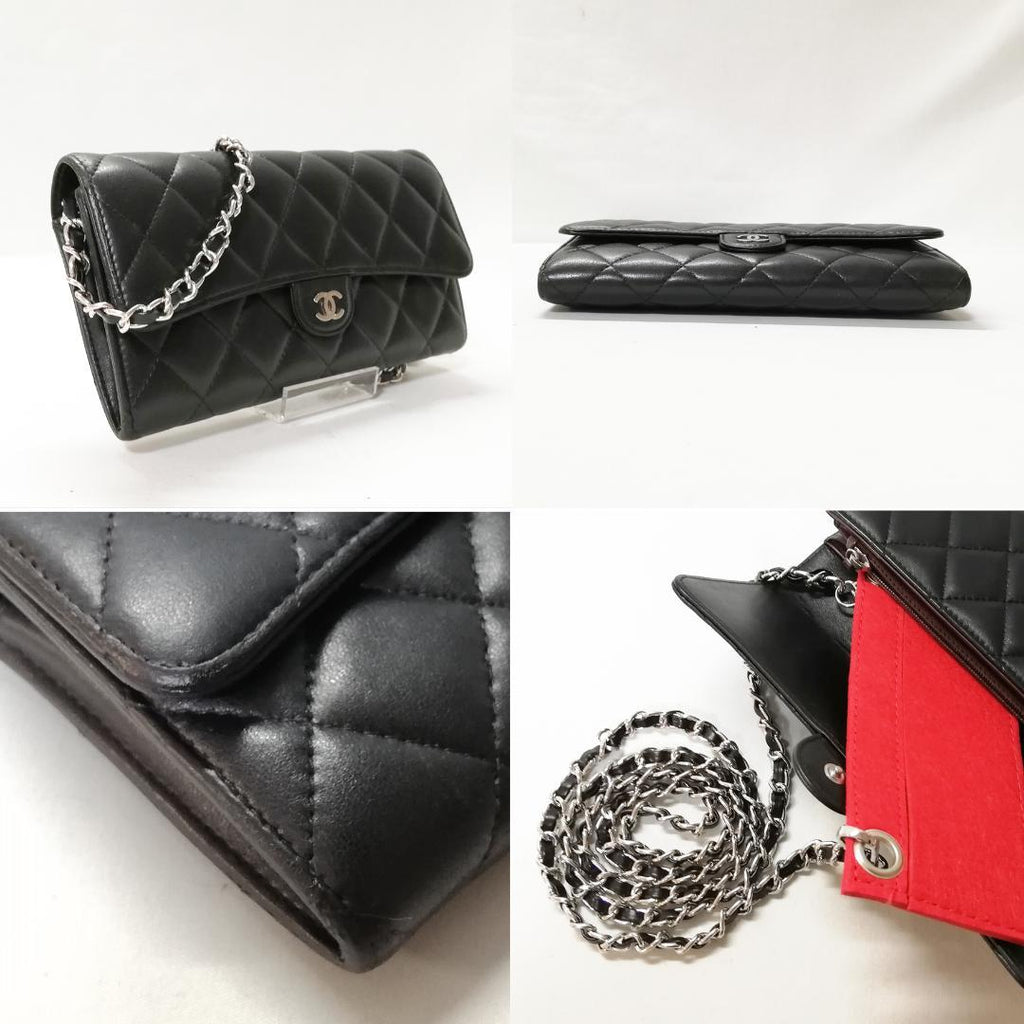 Chanel Class Lambskin Quilted Wallet Black — view 3