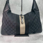 Gucci GG Sherry Line Shoulder Bag Jackie Leather Black — view 2