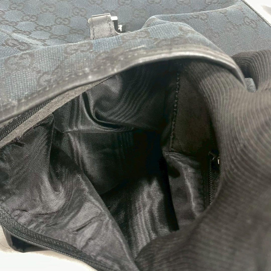 Gucci GG Sherry Line Shoulder Bag Jackie Leather Black — view 6