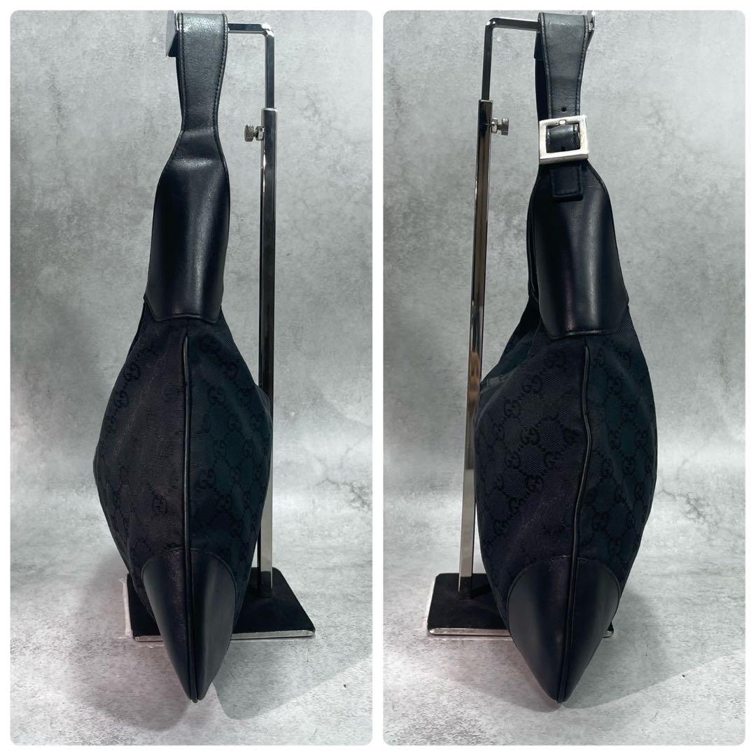 Gucci GG Sherry Line Shoulder Bag Jackie Leather Black — view 7