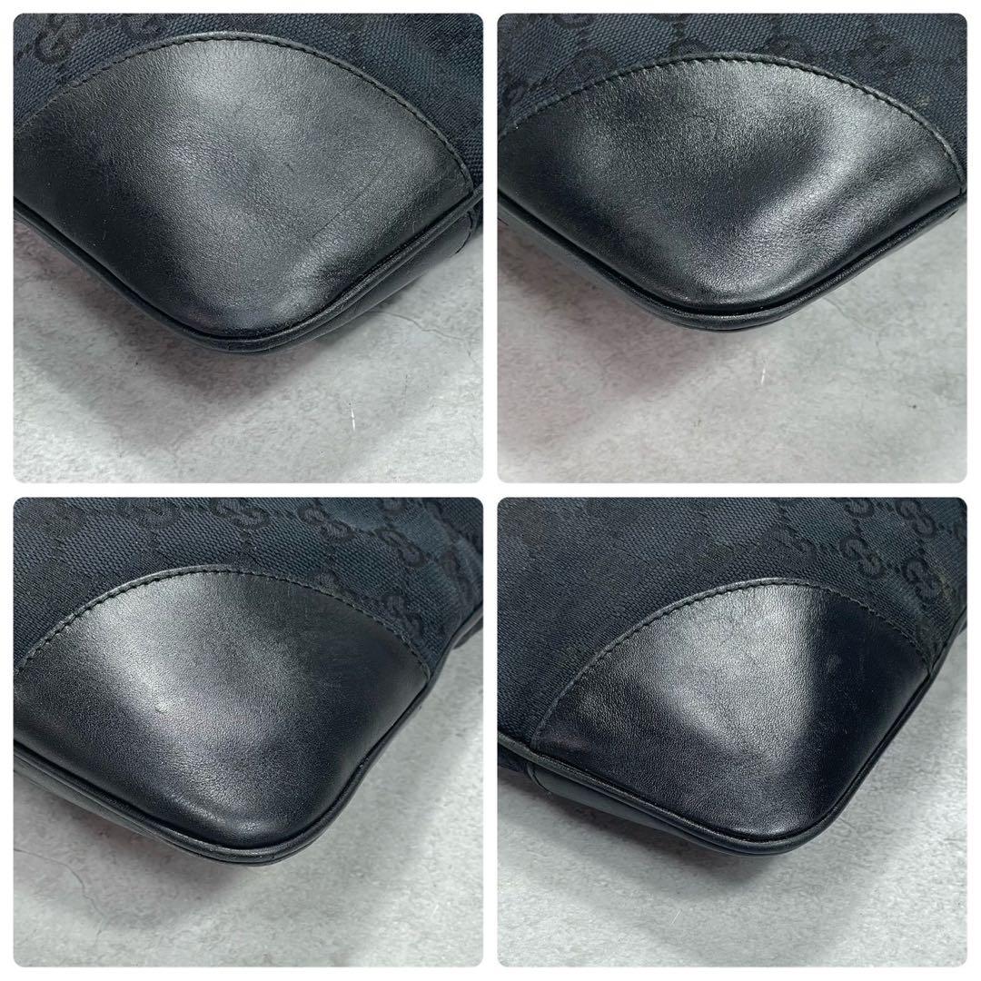 Gucci GG Sherry Line Shoulder Bag Jackie Leather Black — view 9