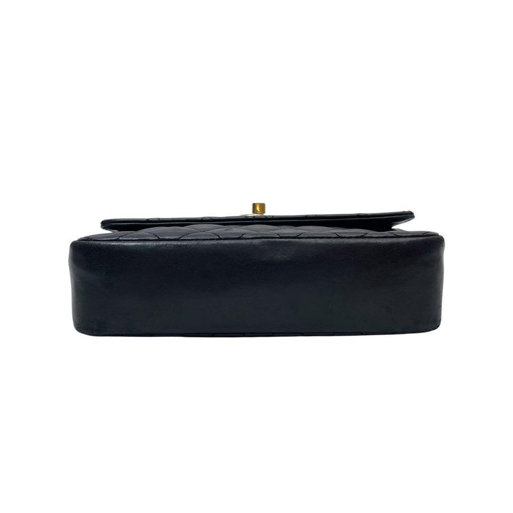 Chanel Lambskin Mini Quilted Chain Shoulder Bag CC Logo — view 6