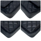 Chanel Lambskin Mini Quilted Chain Shoulder Bag CC Logo — view 7