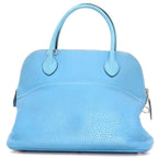 Hermes Bolide 31 Taurillon Clemence Blue Jean Handbag — view 2