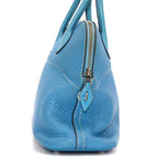 Hermes Bolide 31 Taurillon Clemence Blue Jean Handbag — view 3