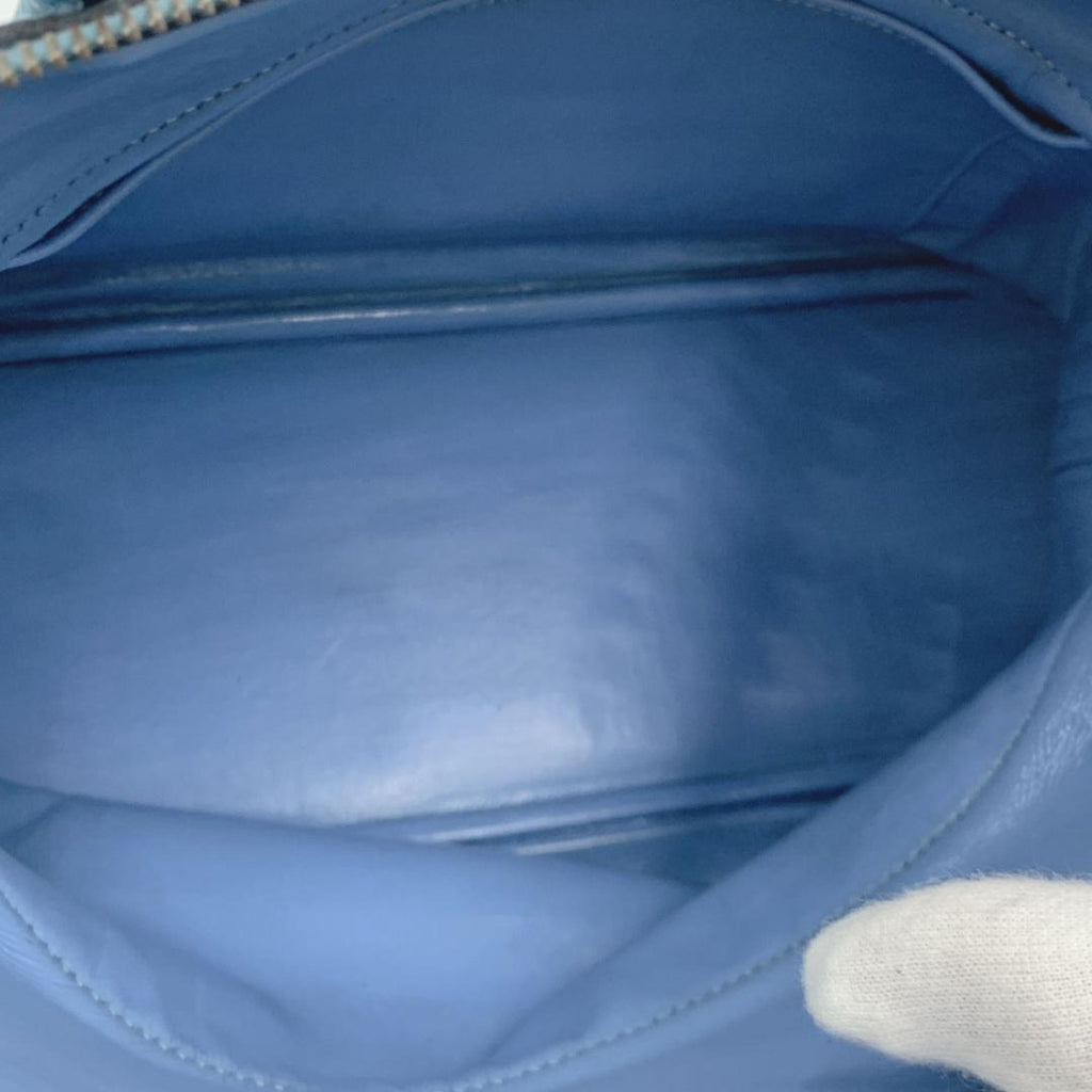 Hermes Bolide 31 Taurillon Clemence Blue Jean Handbag — view 8