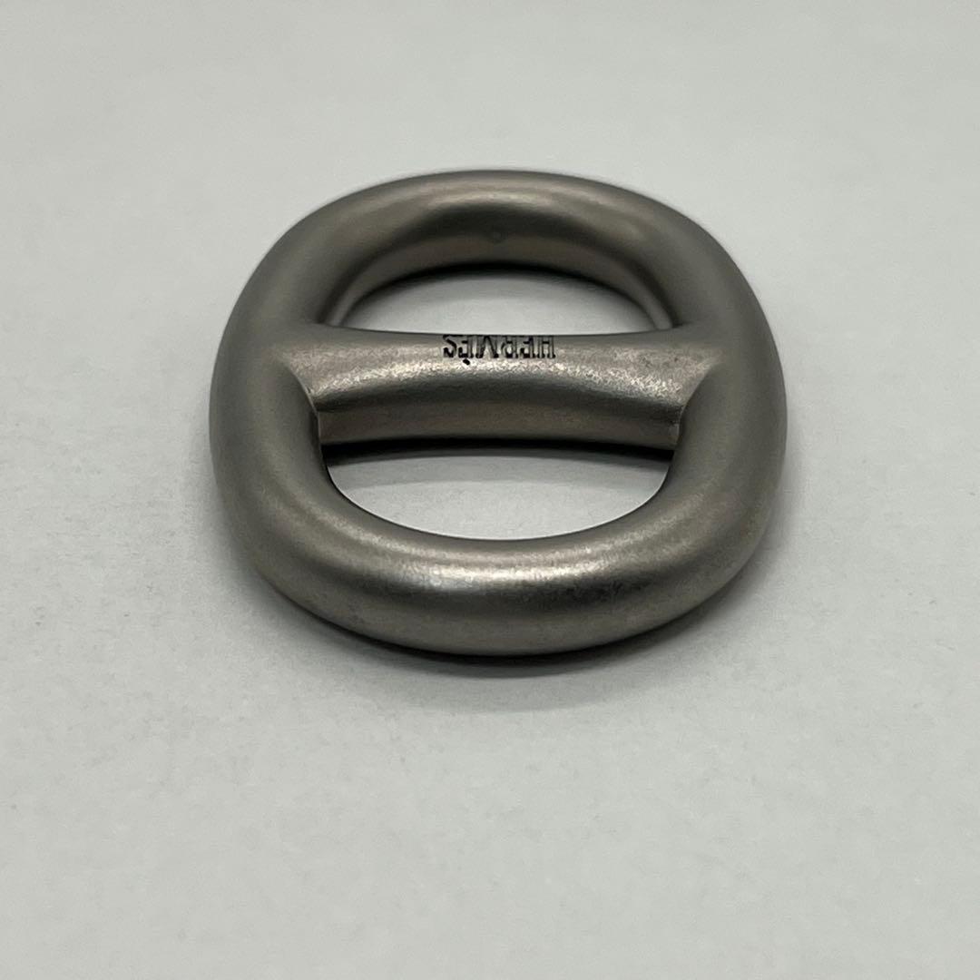 Hermes Chaine D'ancre Scarf Ring Silver — view 5