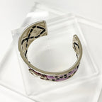 Chanel CC Logo Chain Bangle Bracelet Purple Gold — view 3