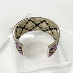 Chanel CC Logo Chain Bangle Bracelet Purple Gold — view 4