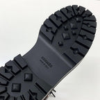 Hermes Land Leather Lace Up Short Boots Black — view 9