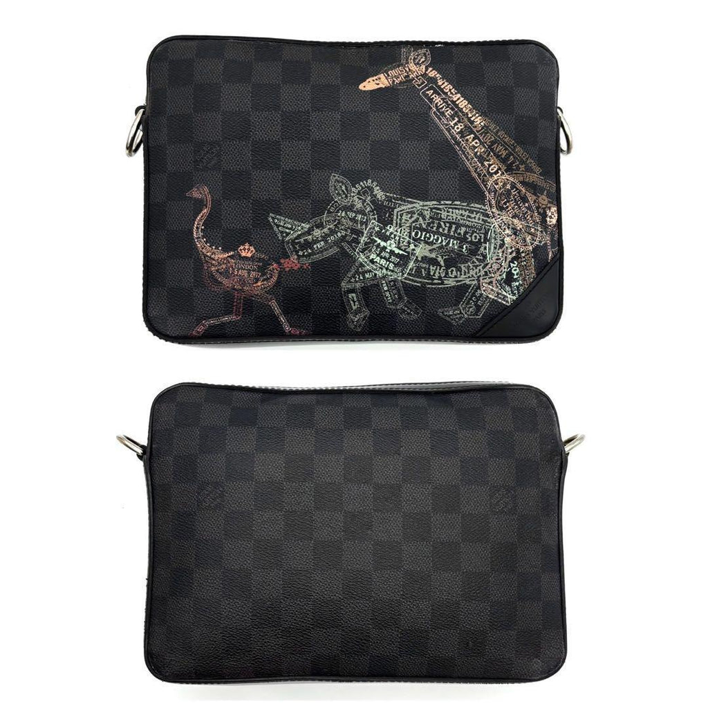 Louis Vuitton Damier Graphite Link Trio Messenger Black — view 3