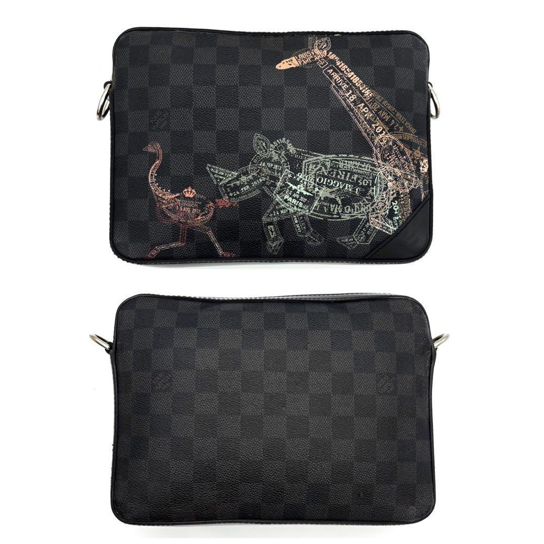 Louis Vuitton Damier Graphite Link Trio Messenger Black — view 3