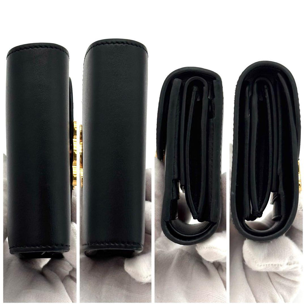 Celine Wallet Small Flap Triomphe Black — view 6