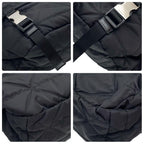 Prada Nylon Leather Padded Quilted Shoulder Bag Black — view 7