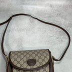 Gucci GG Shoulder Bag Brown Beige Logo Leather — view 4