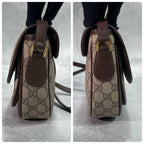 Gucci GG Shoulder Bag Brown Beige Logo Leather — view 7