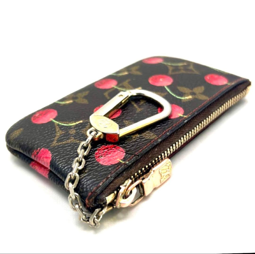 Louis Vuitton Takashi Murakami Collaboration Monogram Pochette Cles Cherry — view 7