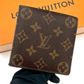 Louis Vuitton Monogram Portefeuille Marco Bifold Wallet Brown Leather