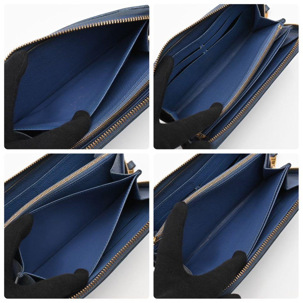 Louis Vuitton Zippy Wallet Empreinte Blue — view 4