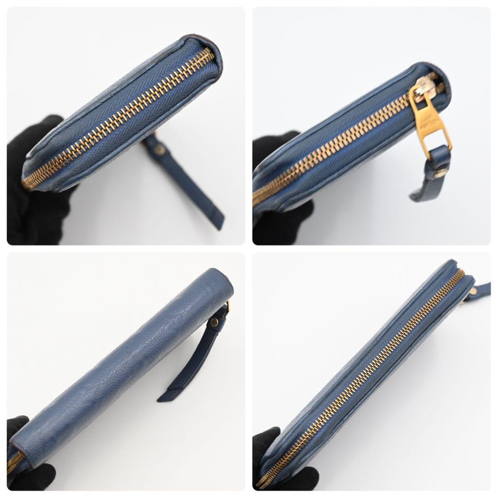 Louis Vuitton Zippy Wallet Empreinte Blue — view 6