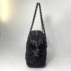 Chanel Super Paris Pisance CC Logo Chain Shoulder Bag Black — view 4