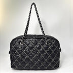 Chanel Super Paris Pisance CC Logo Chain Shoulder Bag Black — view 5