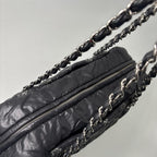 Chanel Super Paris Pisance CC Logo Chain Shoulder Bag Black — view 7