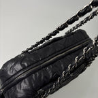 Chanel Super Paris Pisance CC Logo Chain Shoulder Bag Black — view 8