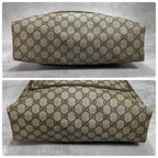 Gucci GG Sherry Line Tote Bag Brown Leather Logo — view 8