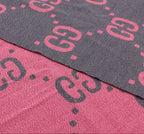 Gucci GG Jacquard Wool Silk Scarf Shawl — view 3