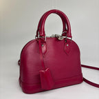 Louis Vuitton Alma BB Fuchsia Leather Handbag — view 3