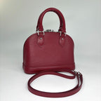 Louis Vuitton Alma BB Fuchsia Leather Handbag — view 5