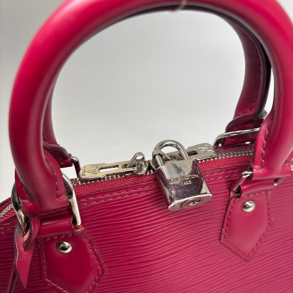 Louis Vuitton Alma BB Fuchsia Leather Handbag — view 7