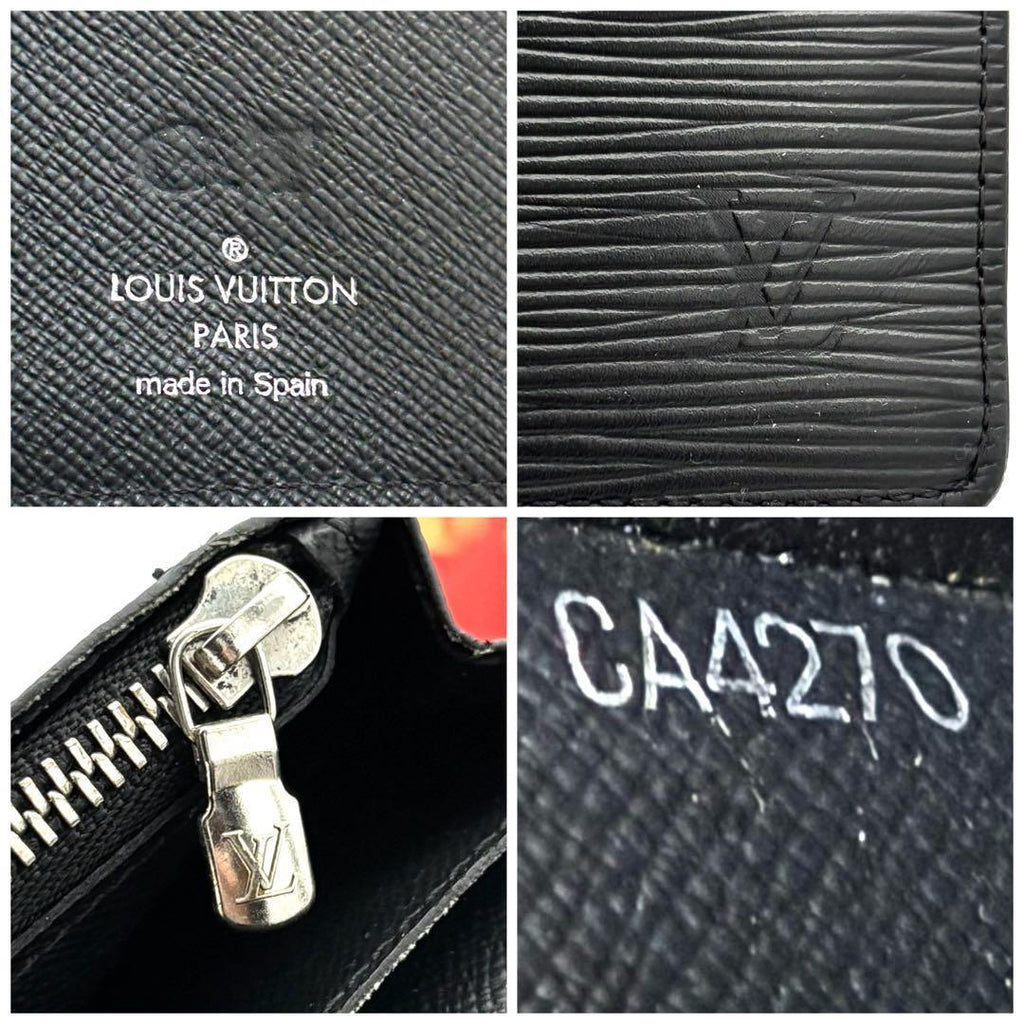 Louis Vuitton Epi Noir Black Portefeuille Brazza NM Wallet — view 9