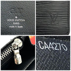 Louis Vuitton Epi Noir Black Portefeuille Brazza NM Wallet — view 9