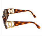 Chanel Side CC Logo Tortoiseshell Sunglasses Eyewear — view 6