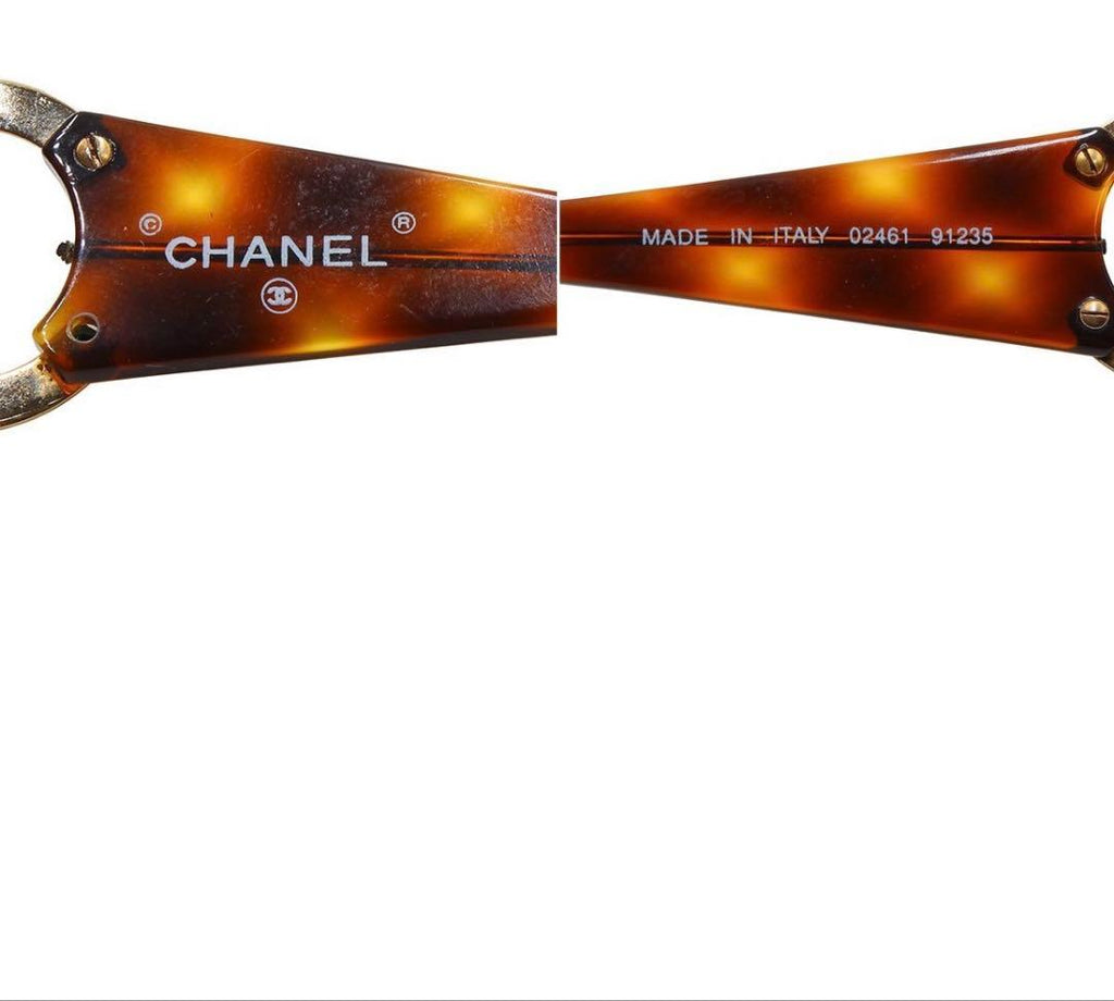 Chanel Side CC Logo Tortoiseshell Sunglasses Eyewear — view 9