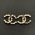 Chanel CC Logo Earrings 00A Rhinestone Icon Silver — view 4