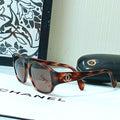 Chanel Sunglasses Tortoiseshell Wellington Brown Gold Eyewear