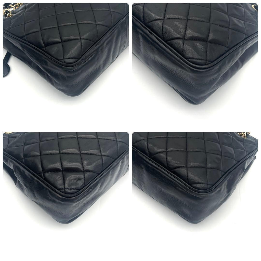 Chanel Quilted Chain Tote Lambskin Black That Is Easy To Match